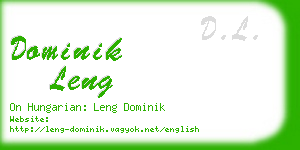 dominik leng business card